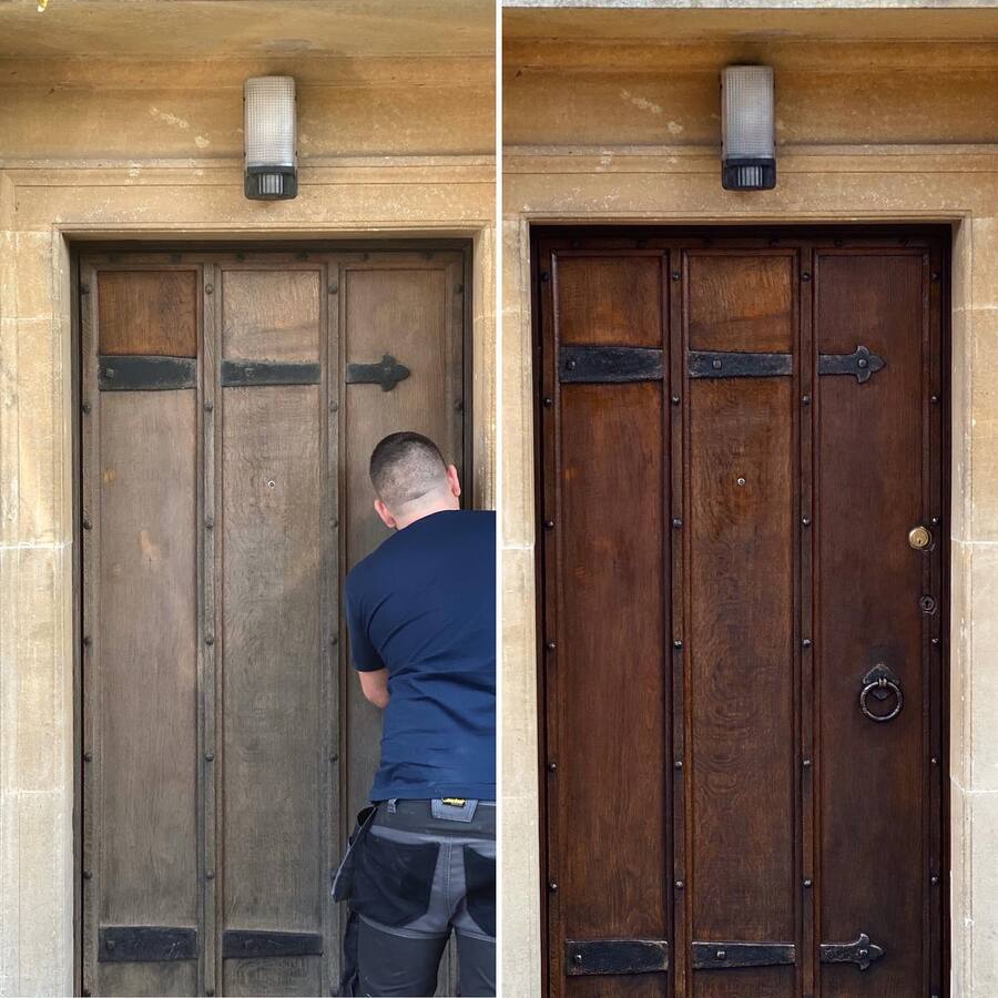 Hardwood Oak Door restoration